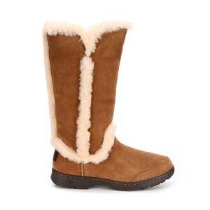 UGG Katia Classic Tall Chestnut Suede Sheepskin Boots Women’s 7 VGUC